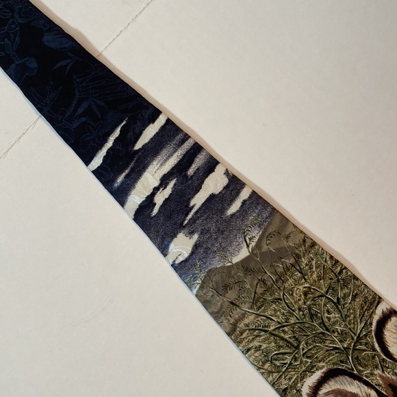 Vintage Zebra Endangered Species Stripes Forever by Marc Dennis Mens Silk Tie - Picture 6 of 12